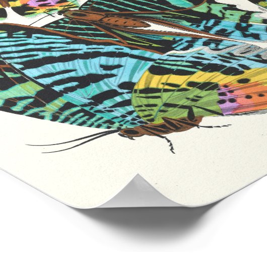 Papillons | Emile-Allain Séguy Poster (Hoek)