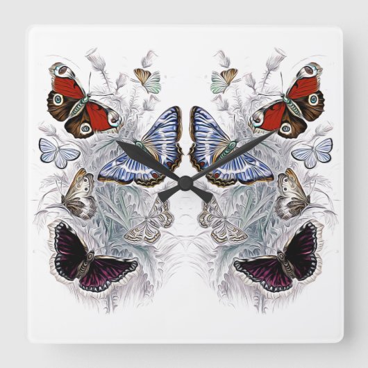 papillons vierkante klok (Voorkant)