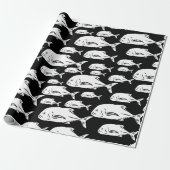 Papio en Ulua - Hawaïaanse zwart-wit print Cadeaupapier (Uitgerold)