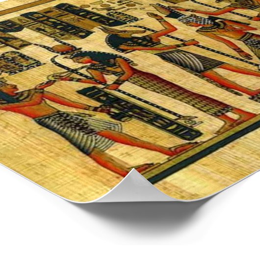 Papirus Egypte kunst Poster (Hoek)