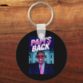 Papi's CK Donald Trump Daddys Home Blowing Bubble Sleutelhanger (Voorkant)
