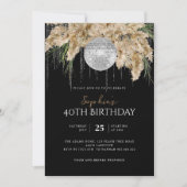 Papmas Grass Disco Ball Alle Leeftijd Boho Verjaar Kaart (Voorkant)