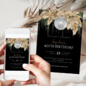 Papmas Grass Disco Ball Alle Leeftijd Boho Verjaar Kaart