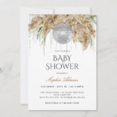 Papmas Grass Disco Ball Boho Baby shower Kaart (Voorkant)