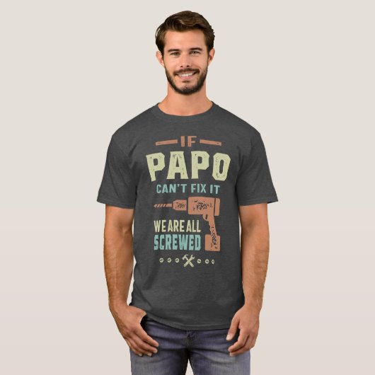 Papo kan het niet oplossen t-shirt (Voorkant volledig)