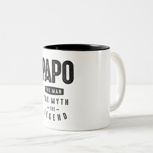 Papo the Man the myth the Legend - opa Tweekleurige Koffiemok (Voorkant rechts)