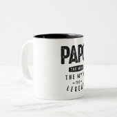 Papo the Man the myth the Legend - opa Tweekleurige Koffiemok (Voorkant links)
