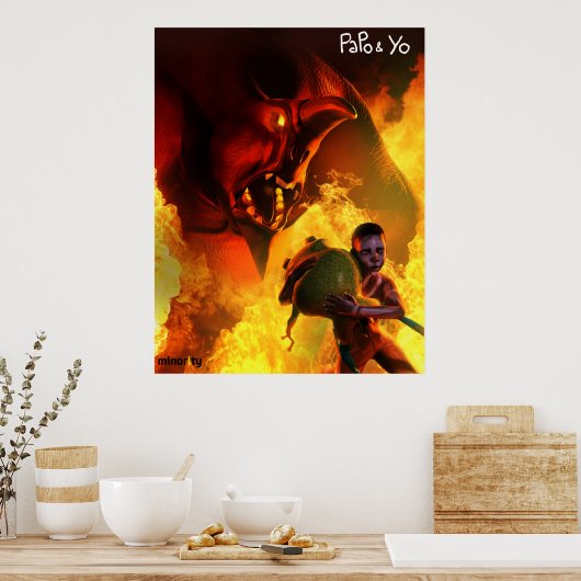 Papo & Yo Angry Monster Poster (Keuken)