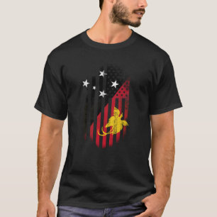 Papoea-Amerikaanse    vlag Papoea-Nieuw-Guinea en  T-shirt