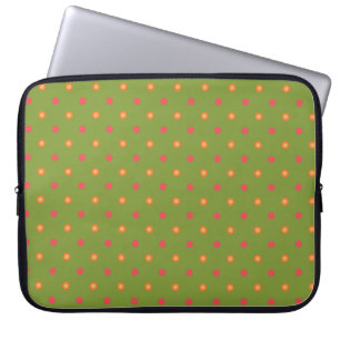 Papoea-kleuren Polka Dots Neopreen laptophoes Laptop Sleeve