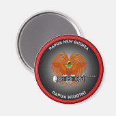 Papoea-Nieuw-Guinea Erfgoedembleem Magneet (Voorkant / Achterkant)