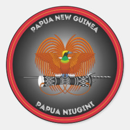 Papoea-Nieuw-Guinea Erfgoedembleem Ronde Sticker
