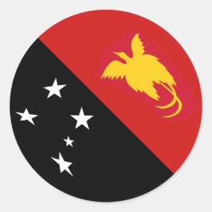 Papoea-Nieuw-Guinea Fisheye Vlag Sticker