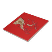 Papoea-Nieuw-Guinea Kaart teile Tegeltje (Zijkant)