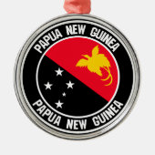 Papoea-Nieuw-Guinea Metalen Ornament (Voorkant)