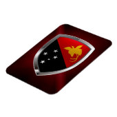 Papoea-Nieuw-Guinea Metallic Embleem Magneet (Linkerzijde)