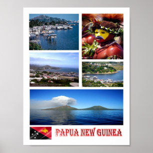 Papoea-Nieuw-Guinea - Mozaïek - Poster