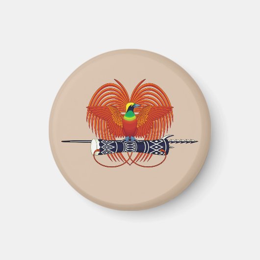 Papoea-Nieuw-Guinea Nationaal Embleem Magneet (Voorkant)