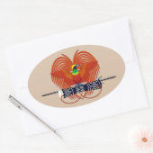 Papoea-Nieuw-Guinea Nationaal Embleem Ovale Sticker (Envelop)