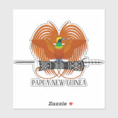 Papoea - Nieuw - Guinea Nationale wapenschild Sticker (Vel)