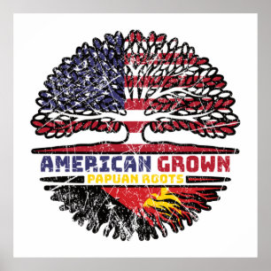 Papoea-Nieuw-Guinea Papoea-Amerikaanse overzeese g Poster