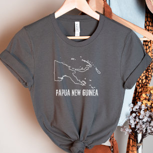 Papoea-Nieuw-Guinea Plattegrond Vorm Land T-shirt