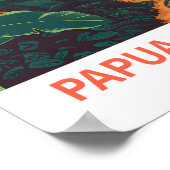 Papoea-Nieuw-Guinea Rainforest Illustration Travel Poster (Hoek)