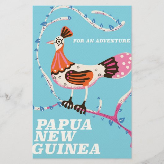 Papoea-Nieuw-Guinea Reisposter Briefpapier (Voorkant)