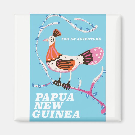 Papoea-Nieuw-Guinea Reisposter Magneet (Voorkant)