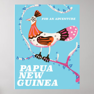 Papoea-Nieuw-Guinea Reisposter Poster