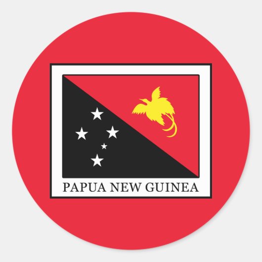 Papoea-Nieuw-Guinea Ronde Sticker (Voorkant)