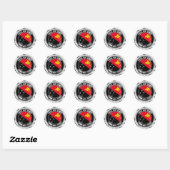 Papoea-Nieuw-Guinea Ronde Sticker (Vel)