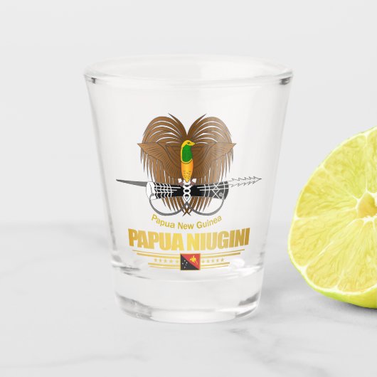 Papoea-Nieuw-Guinea Shot Glas (Voorkant)