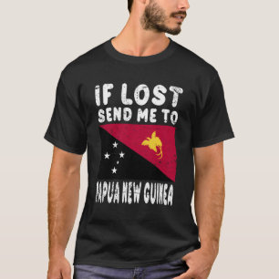 Papoea-Nieuw-Guinea vlag als verloren stuur me naa T-shirt