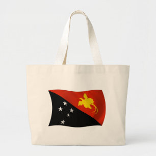 Papoea-Nieuw-Guinea Vlag Boodschappentas Grote Tote Bag