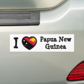 Papoea-Nieuw-Guinea vlag Bumpersticker (Op auto)