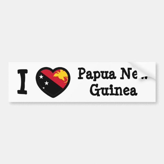 Papoea-Nieuw-Guinea vlag Bumpersticker (Voorkant)