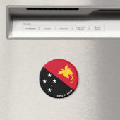 Papoea-Nieuw-Guinea vlag charmant patriottisch Magneet (Insitu (Vaatwasser))
