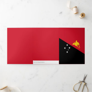 Papoea-Nieuw-Guinea vlag Drieluik Kaart