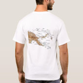 Papoea-Nieuw-Guinea Vlag en kaart T-Shirt (Achterkant)