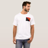 Papoea-Nieuw-Guinea Vlag en kaart T-Shirt (Voorkant volledig)