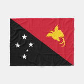 Papoea-Nieuw-Guinea vlag Fleece Deken (Voorkant (Horizontaal))