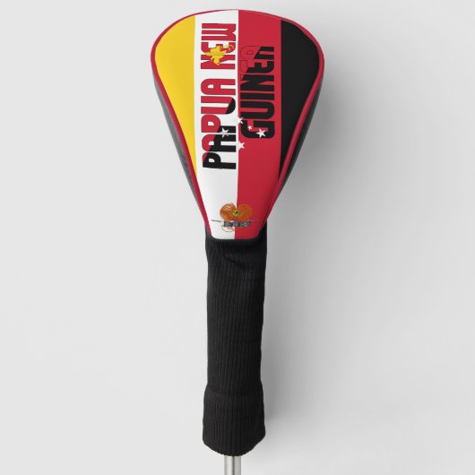 Papoea-Nieuw-Guinea Vlag geweldig patriottisch Golfheadcover (Voorkant)