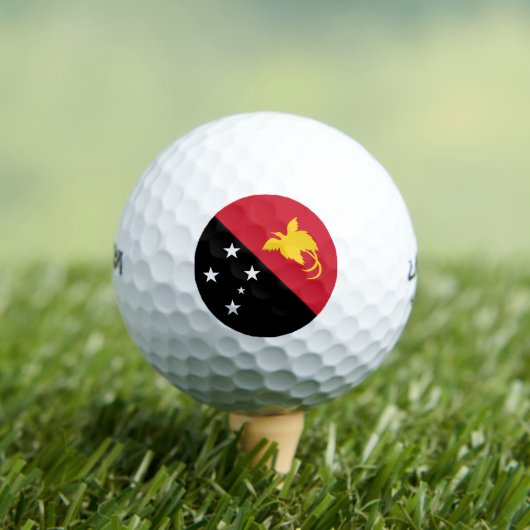 Papoea-Nieuw-Guinea vlag Golfballen (Insitu Shirt)