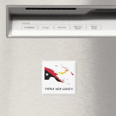 Papoea-Nieuw-Guinea vlag kaart Magneet (Insitu (Vaatwasser))