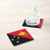 Papoea-Nieuw-Guinea vlag Kartonnen Onderzetters (Insitu)