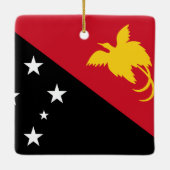 Papoea-Nieuw-Guinea vlag Keramisch Ornament (Achterkant)