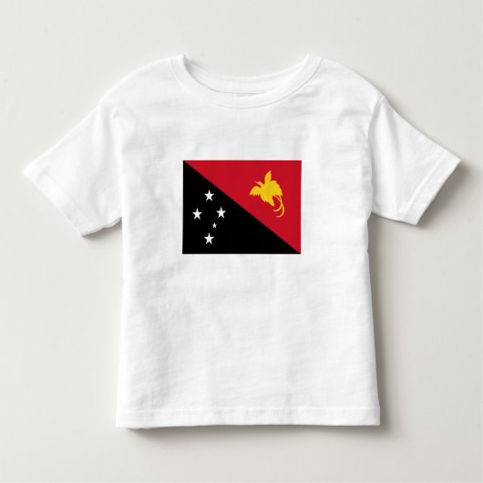 Papoea-Nieuw-Guinea vlag Kinder Shirts (Voorkant)