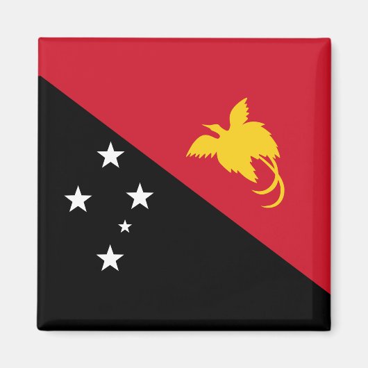 Papoea-Nieuw-Guinea vlag Magneet (Voorkant)