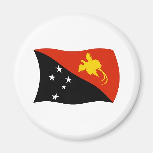 Papoea-Nieuw-Guinea Vlag Magnet (Voorkant)